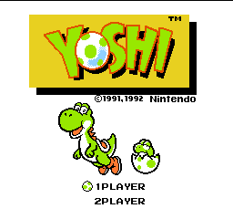 Yoshi (USA) Title Screen